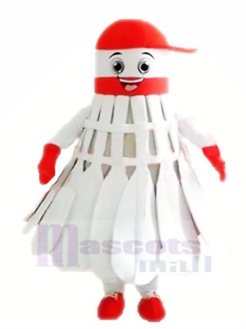 Badminton Shuttlecock Mascot Costume with Red Cap