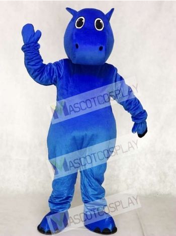Blue Baby Hippo Mascot Costume