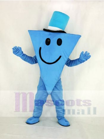 Blue Cone Mascot Costume with Top Hat