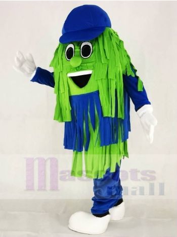 Blue and Green Car Wash Brush Mascot Costume