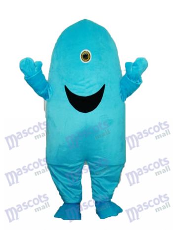Blue One-Eyed Monster Mascot Costume