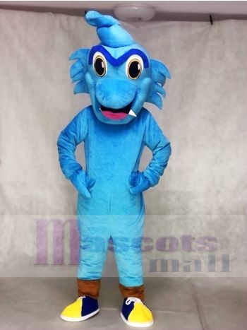 Blue Storm Monster Mascot Costume