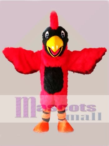Bright Red Eagle Mascot Costume