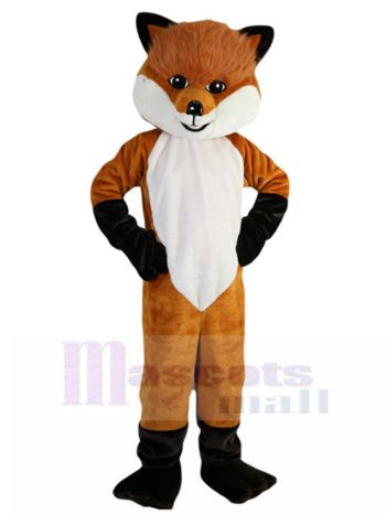 Brown and Black Fox Mascot Costume