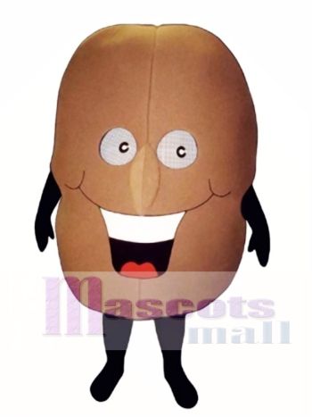 Brown Coffee Bean Mascot Costume