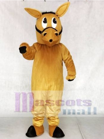 Cute Brown Burro Donkey Mascot Costume