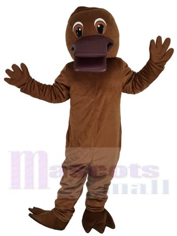 Brown Platypus Mascot Costume