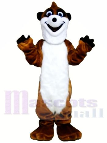 Brown Squirrel Mascot Costume with White Face and Belly