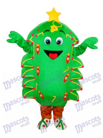 Christmas Tree Mascot Costume with Red Garland