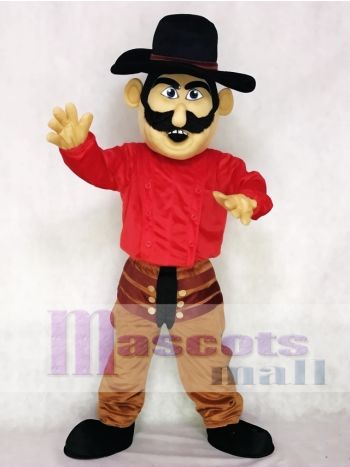Cowboy Mascot Costume with Black Hat