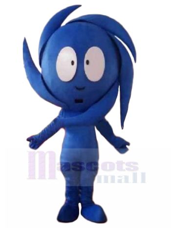 Cute Blue Tornado Mascot Costume