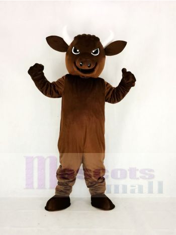 Dark Brown Bull Mascot Costume
