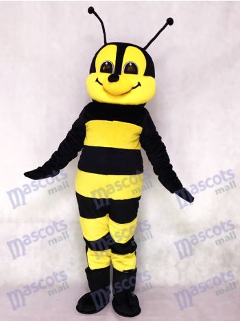 Friendly Bee Mascot Costume in Yellow and Black