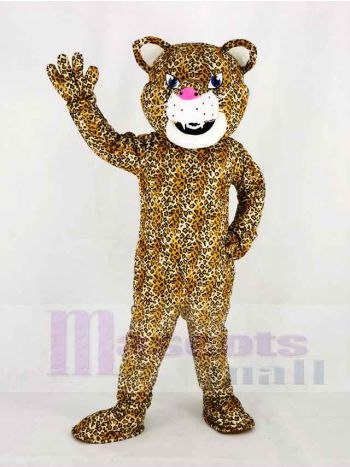 Funny Jaguar Mascot Costume with Blue Eyes