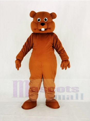 Golden Chipmunk Mascot Costume with Upright Ears