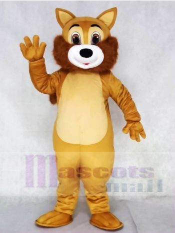 Golden-Orange Squirrel Mascot Costume with Cream Belly