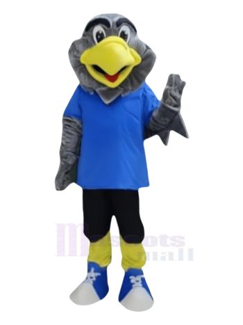 Gray Falcon Bird Mascot Costume