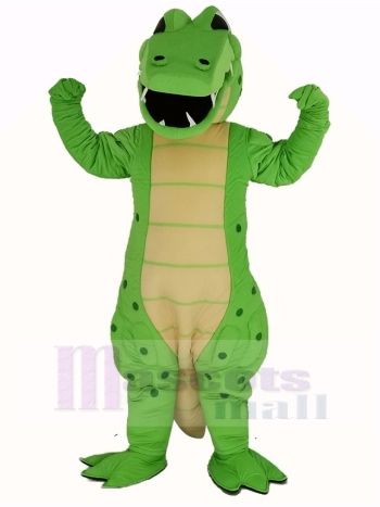 Power Green Crocodile Mascot Costume