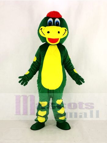 Cute Green Dino Dinosaur Mascot Costume
