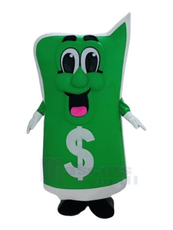 Green Dollar Bill Mascot Costume