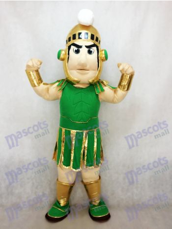 Green and Gold Spartan Mascot Costume
