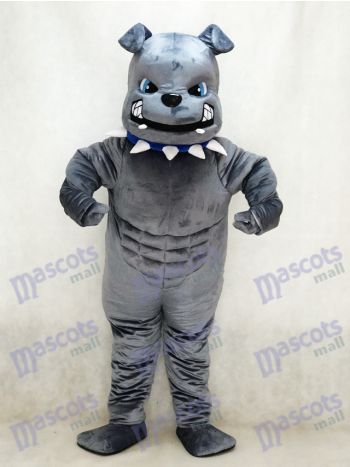 Grey Bulldog Mascot Costume