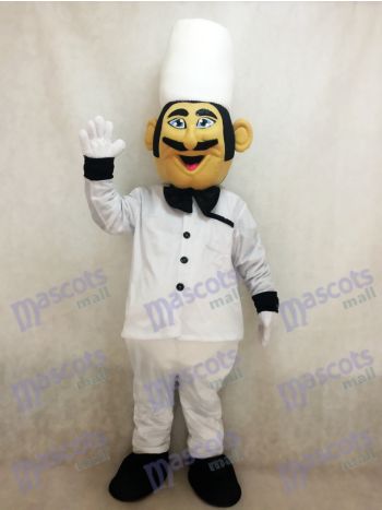 Italian Chef Mascot Costume with Tall Hat