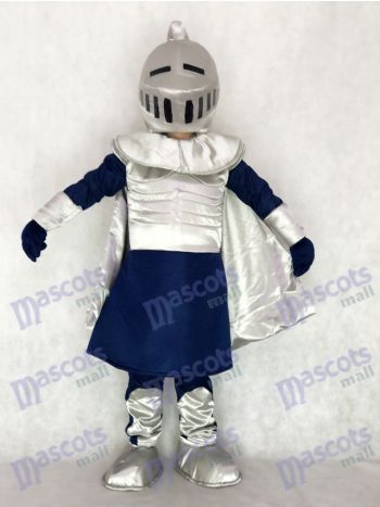 Knight Mascot Costume with Navy Cape