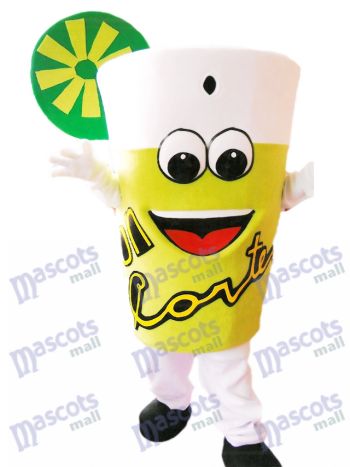 Lemonade Cup Mascot Costume with Lemon Slice