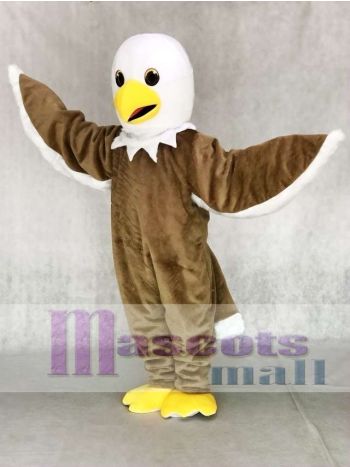 Cute Light Brown Eagle Mascot Costume
