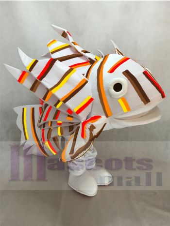 Lionfish Mascot Costume with Colorful Stripes