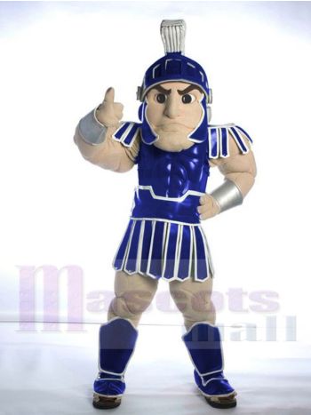 Navy Blue Spartan Knight Mascot Costume