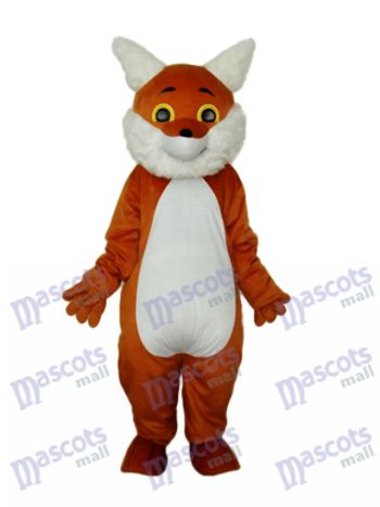 Orange Fox Mascot Costume with White Chest