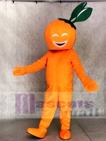 Orange Mascot Costume with Open Smile