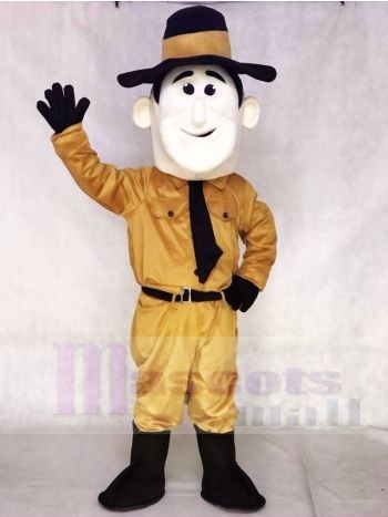 Park Ranger Mascot Costume with Black Hat
