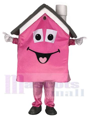 Pink House Mascot Costume