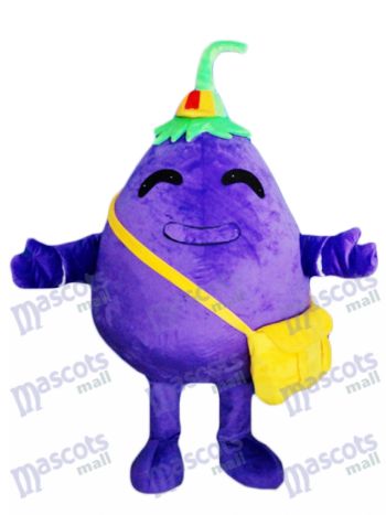Purple Eggplant Mascot Costume