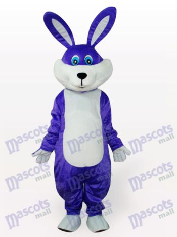 Purple and White Easter Bunny Mascot Costume