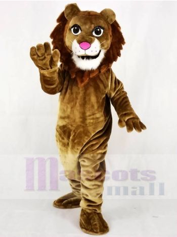 Realistic Friendly Lion Mascot Costume