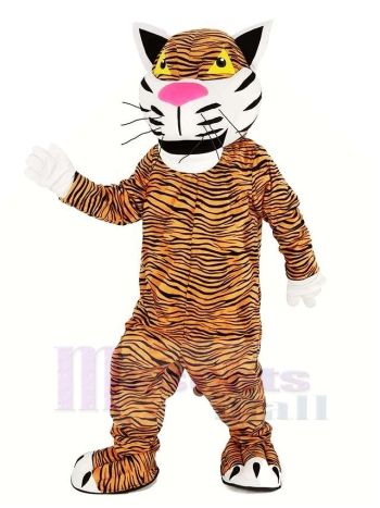 Realistic Striped Tiger Mascot Costume