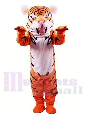 Realistic White Bengal Tiger Mascot Costume