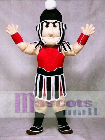 Red and Black Spartan Mascot Costume