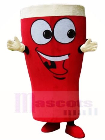 Red Beer Glass Mascot Costume