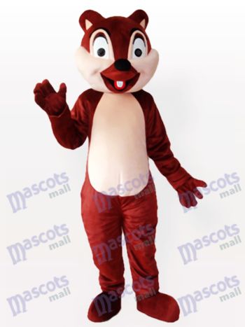 Red-Brown Squirrel Mascot Costume with Buck Teeth