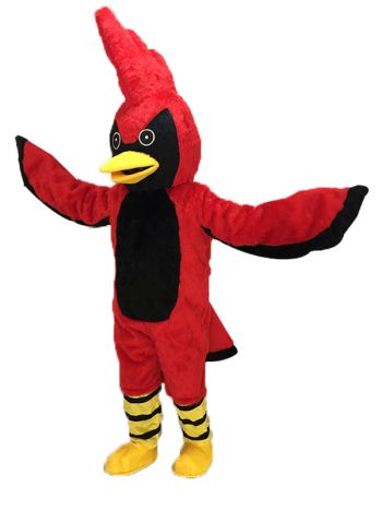 Red Eagle Mascot Costume with Wing Sleeves