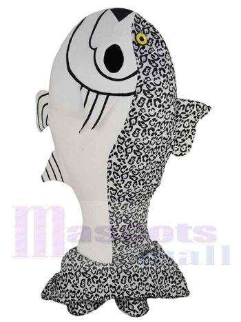 Salmon Mascot Costume with Black Speckles