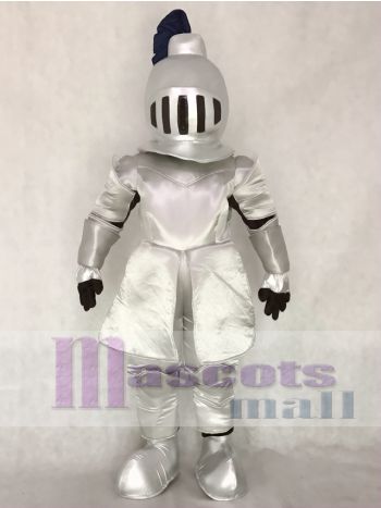 Silver Knight Mascot Costume in Shining Armour