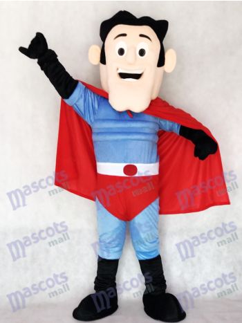 Super Hero Mascot Costume with Red Cape