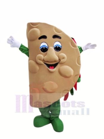 Taco Mascot Costume with Lettuce and Tomato