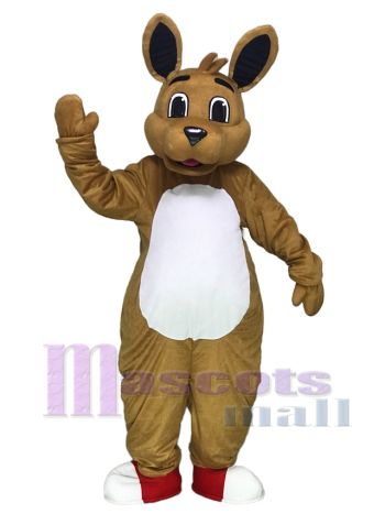 Tan Kangaroo Mascot Costume